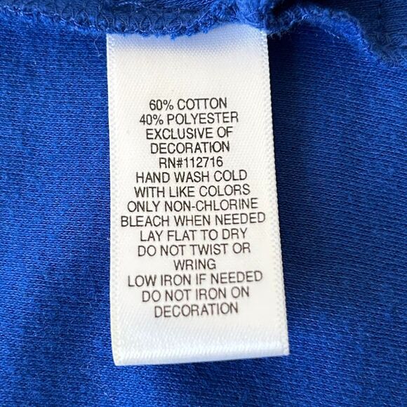 Quacker Factory Royal Blue Snowflake Embellished Knit Top 3/4 Sleeve-Women's 1X - Picture 6 of 10